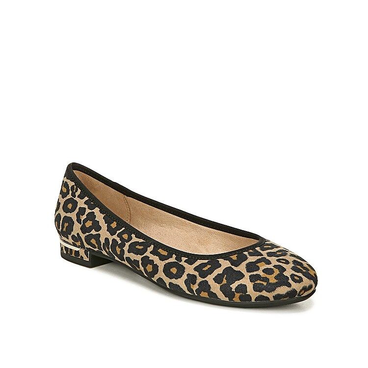 LifeStride Vivienne Ballet Flat - Women's - Tan/Black Leopard Print - Size 11 - Ballet | DSW