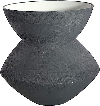 Sagebrook Home 13242-02 Ceramic Vase, 11.5 x 11.5 x 11.5 ES, Charcoal | Amazon (US)