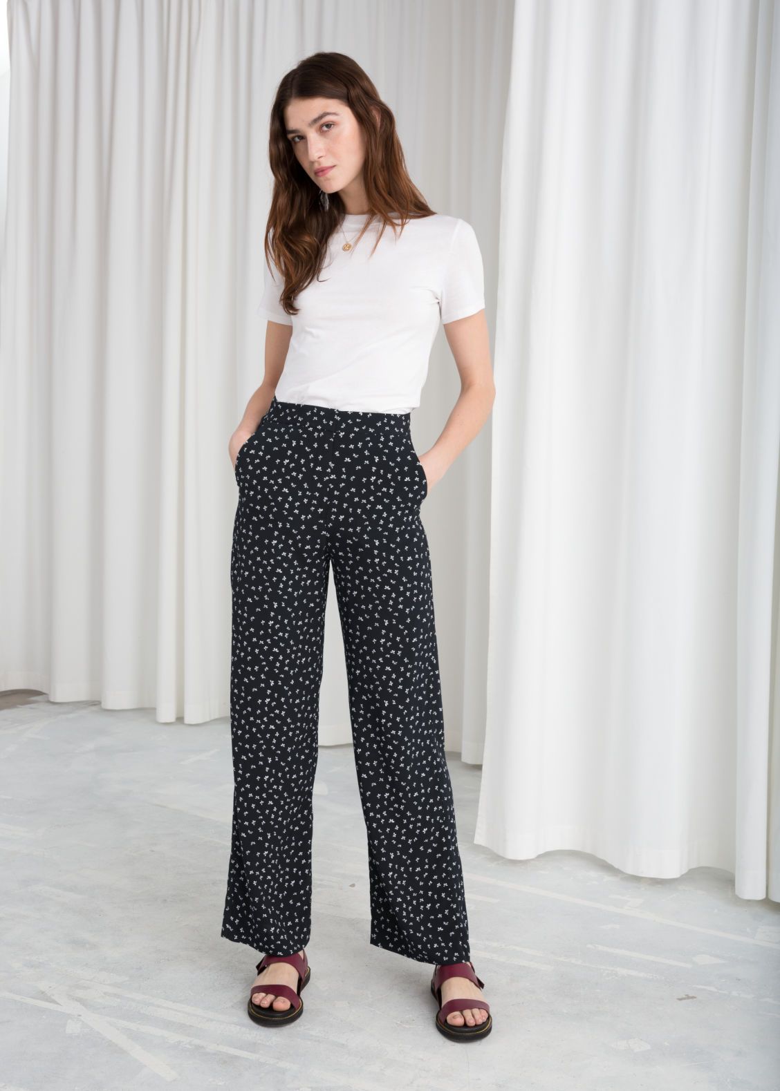 Micro Floral Print Trousers | & Other Stories (EU + UK)