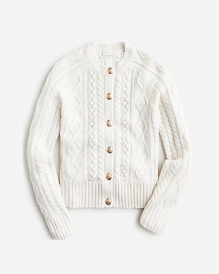 Cable-knit cardigan sweater | J. Crew US