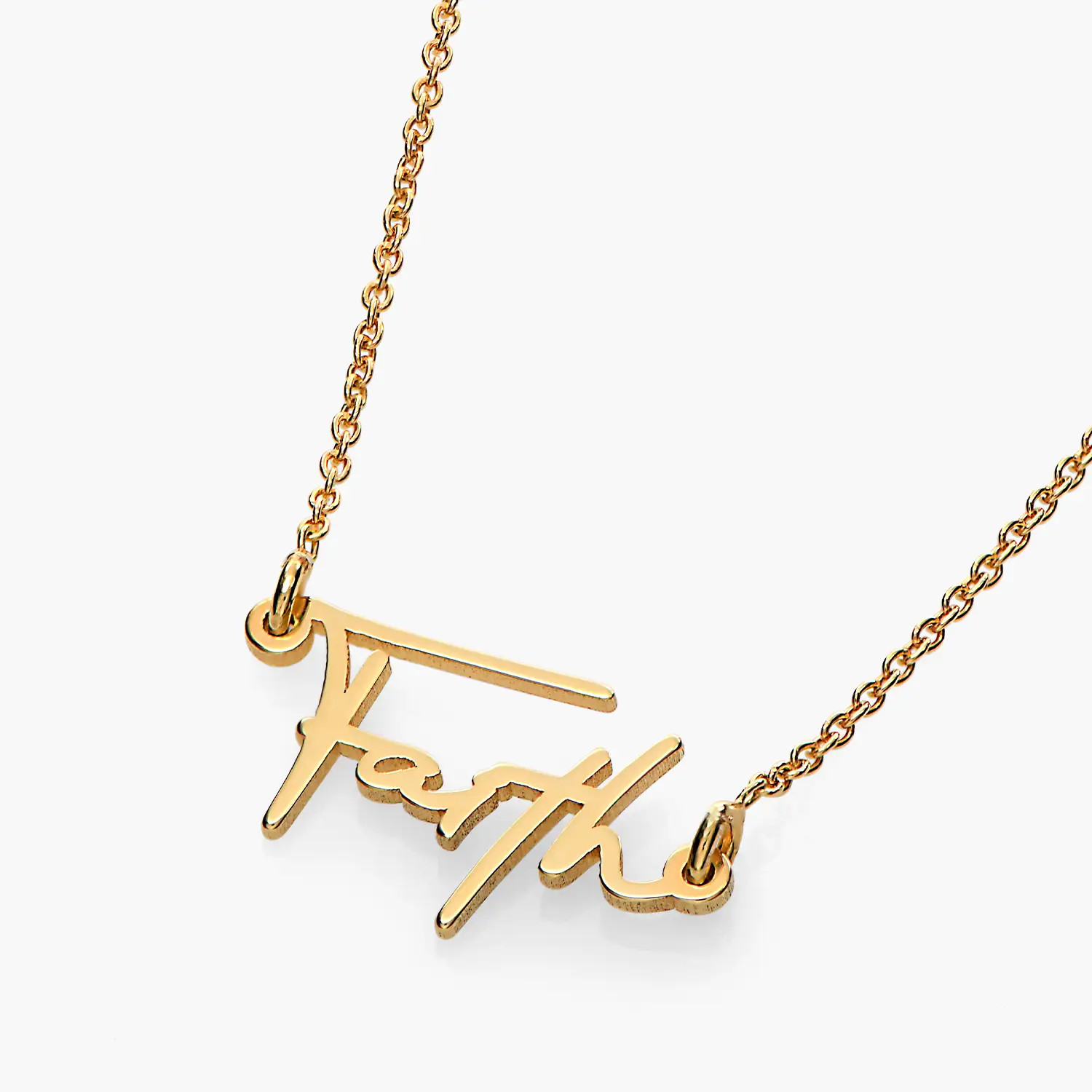 Belle Custom Name Necklace - Gold Plated | Oak & Luna (US)