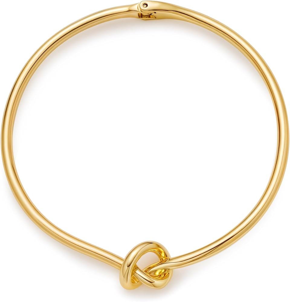 WOWORAMA Chunky Choker Collar Necklace for Women Gold Silver Teardrop Choker Necklace Spring Open... | Amazon (US)