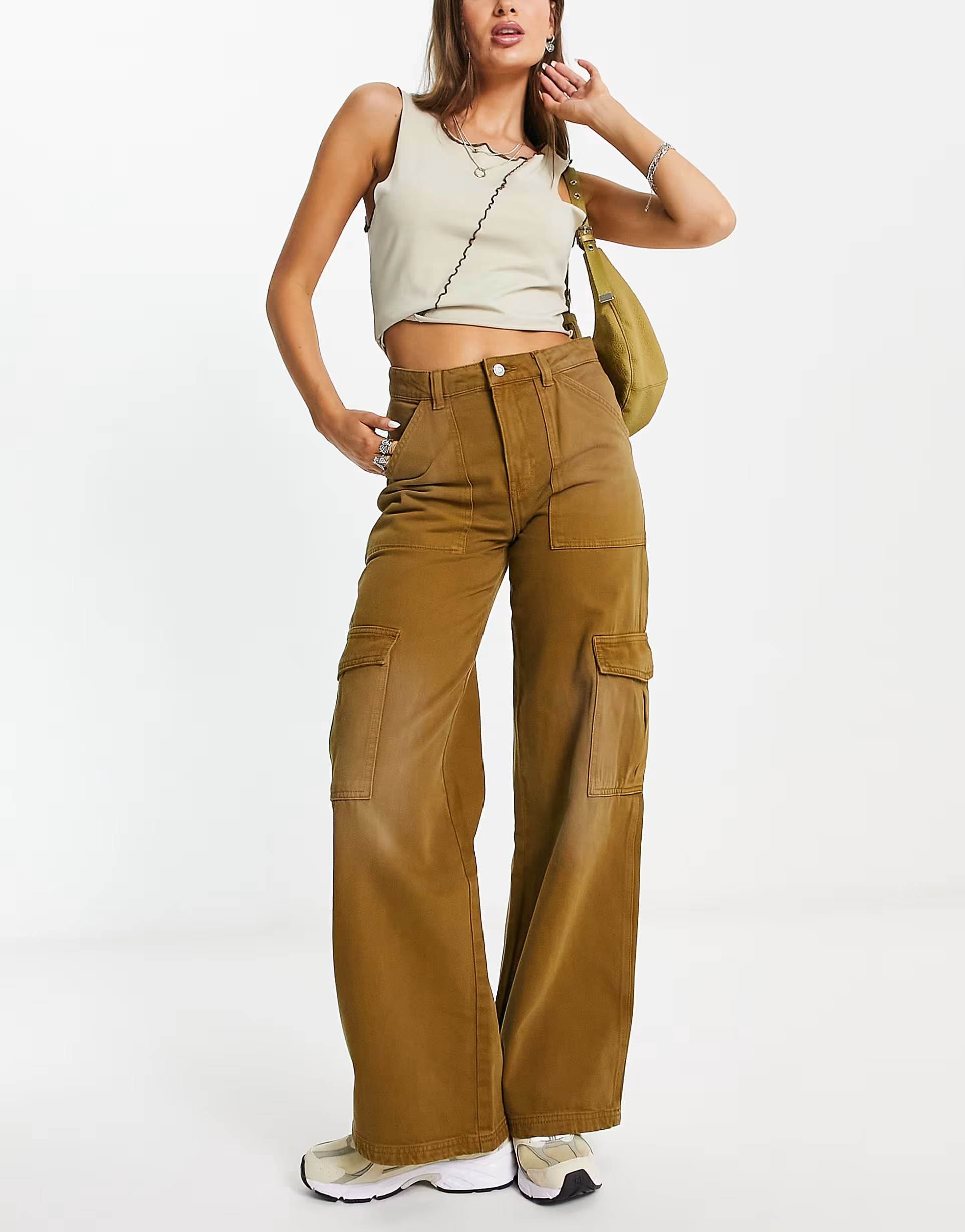 Weekday Julian cargo pants in dark brown | ASOS (Global)