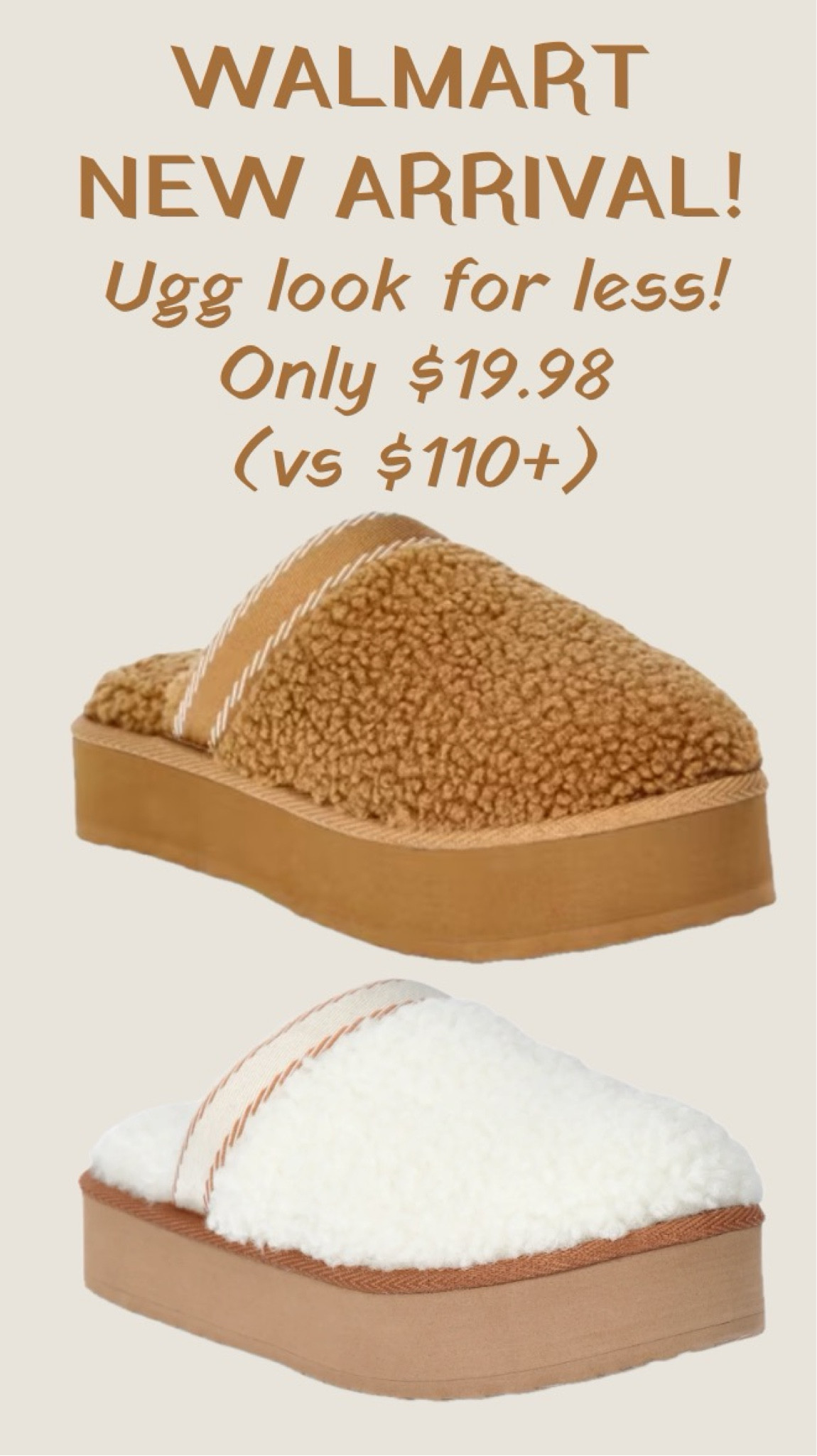 New Walmart slippers that remind me of Uggs for under $20!
…………………
 sherpa slippers uggs slippers dupes ugg tasman dupe slippers under $20 fuzzy slippers cozy slippers platform slippers cream slippers tan slippers fall trends fall fashion fall shoes fall slippers back to school shopping college essentials college must haves teacher gift friend gift gifts for friends under $20 cozy outfit travel outfit travel look walmart finds walmart new arrivals fall outfit Birkenstocks dupes Birks dupes Uggs dupes 

#LTKShoeCrush #LTKStyleTip