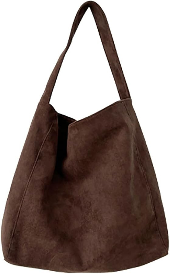 Suede Hobo Bags for Women Vintage Tote Bag for Women Retro Shoulder Bag Hobo Purse Everything Han... | Amazon (US)