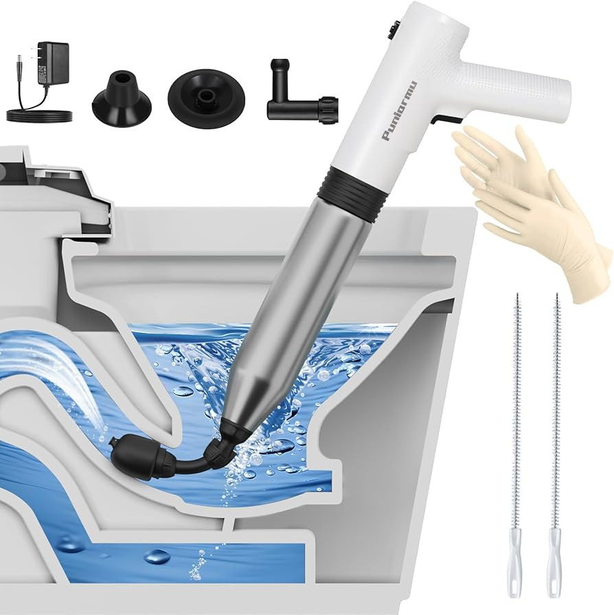 Electric Toilet Plunger,Unclog In One Shot,Remover For Bathroom,Kitchen Pipes Clog,High Pressure ... | Amazon (US)