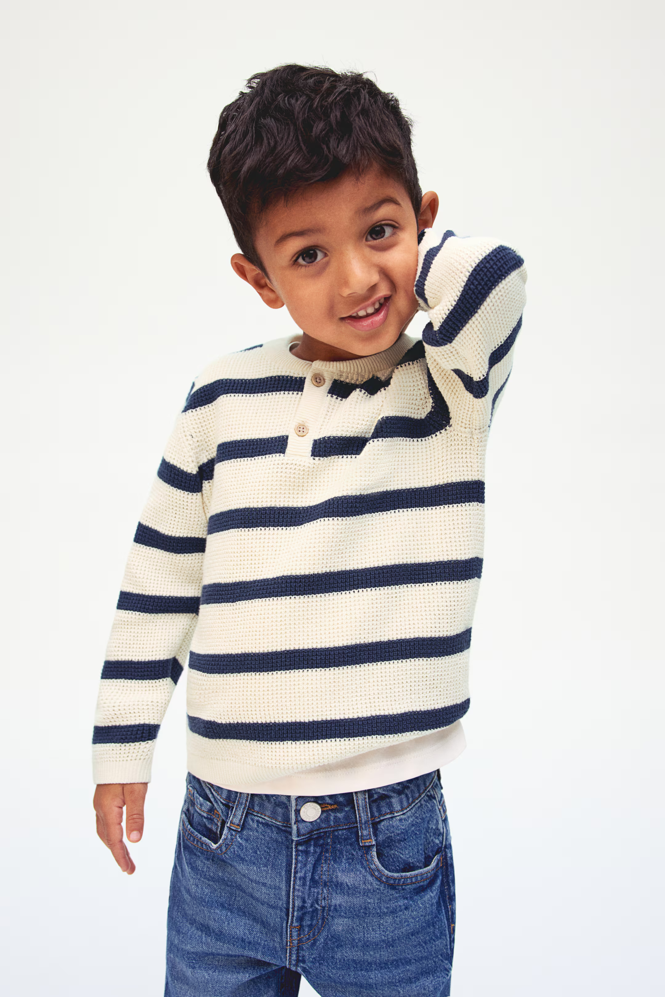 Waffle-knit Henley Sweater | H&M (US + CA)