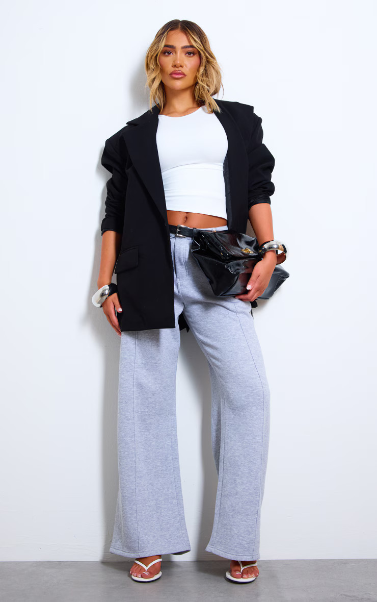 White Contour Crew Neck Fitted Vest Top | Tops | PrettyLittleThing UK