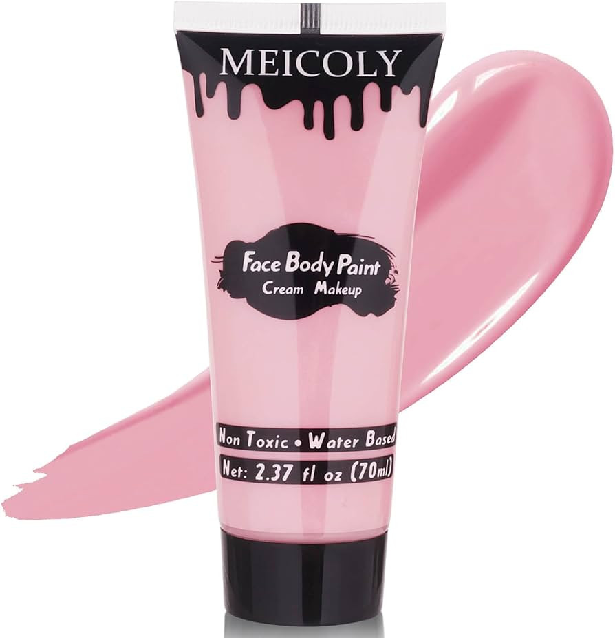 MEICOLY Light Pink Halloween Face Body Paint,2.37Oz Large Tube Water Based Full Body Paint for Ad... | Amazon (US)