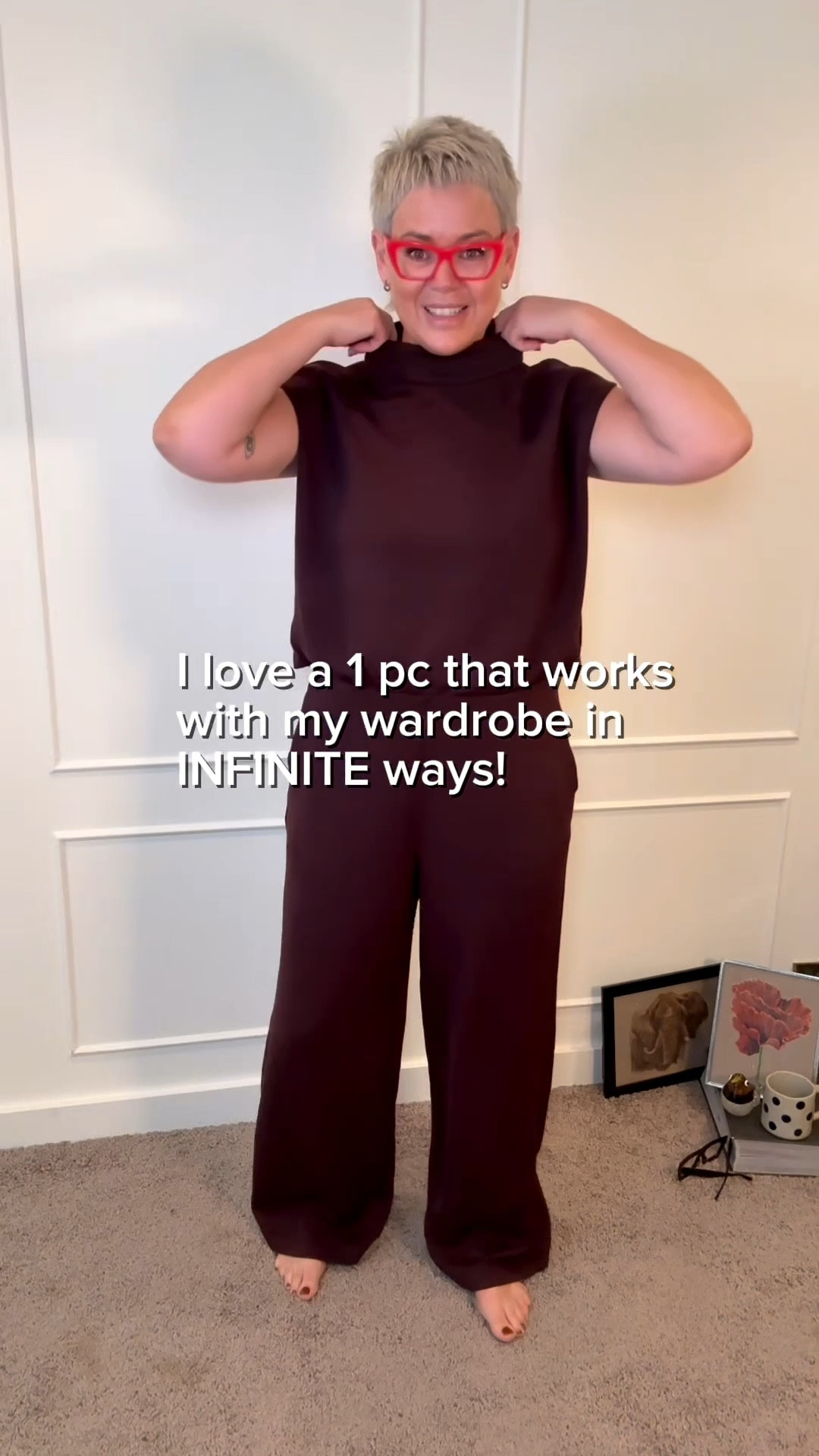 This is my 3rd jumpsuit from @spanx. I won’t stop! 
Wearing lg/long. 
Use code: whatcharworexspanx for 15 % off your 1st order! Plus, FREE SHIPPING!
#spanxpartner 

#LTKover50style #LTKmidsize #LTKstyletip