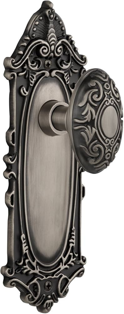 Nostalgic Warehouse Victorian Plate Privacy Victorian Door Knob in Antique Pewter | Amazon (US)