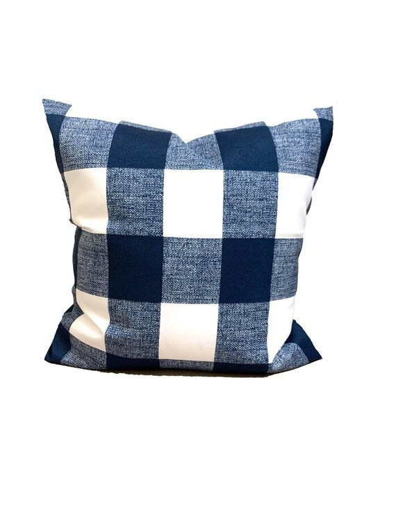 Blue OUTDOOR Pillow Covers Farmhouse Pillow COVERS Blue - Etsy Canada | Etsy (CAD)