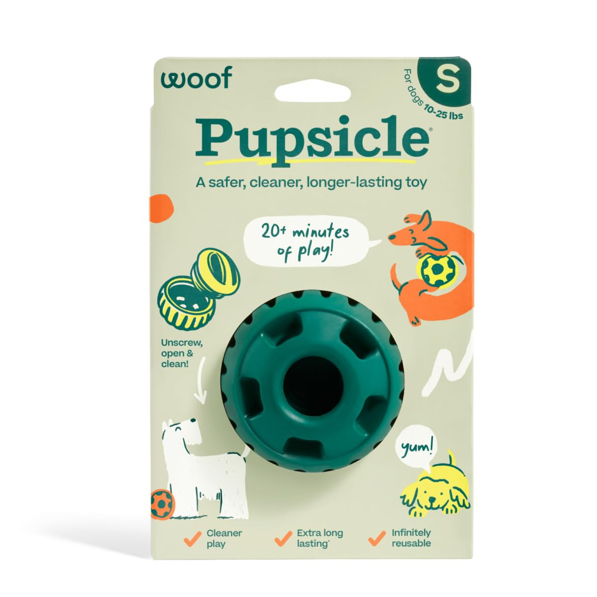WOOF Pupsicle - Long-Lasting Interactive Dog Toy to Keep Your Pup Busy and Distracted - Safe for ... | Amazon (US)
