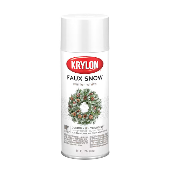 Krylon Matte Faux Snow White Spray paint ( NET WT. 12-oz ) Lowes.com | Lowe's