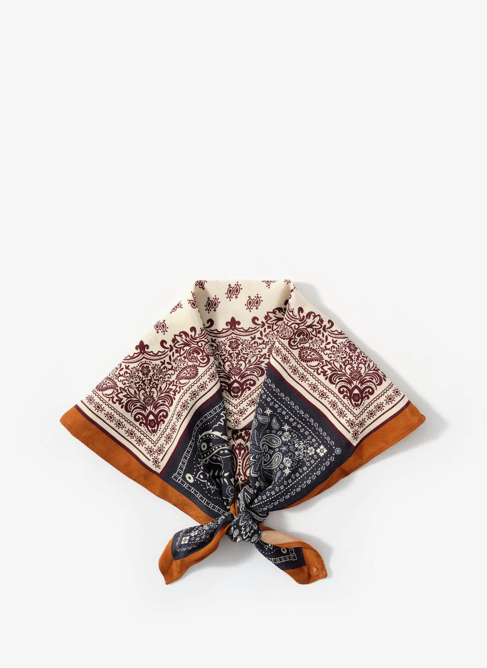 Navy Paisley Print Scarf | Mint Velvet