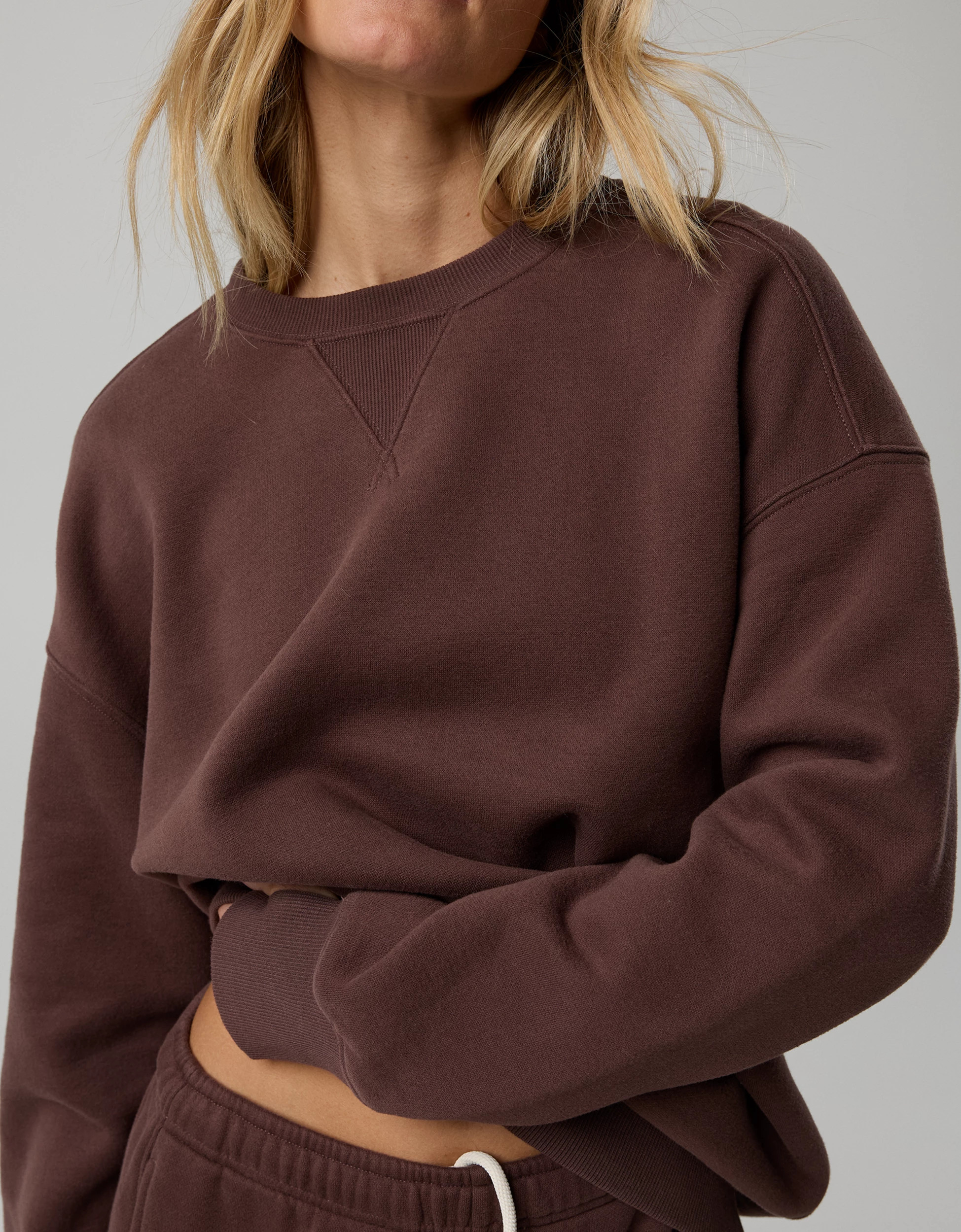 OFFLINE By Aerie Cloud Fleece Oversized Crewneck Sweatshirt | Aerie