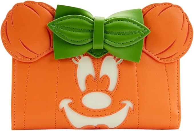 Loungefly Disney Minnie Mouse Glow in the Dark Pumpkin Flap Wallet | Amazon (US)