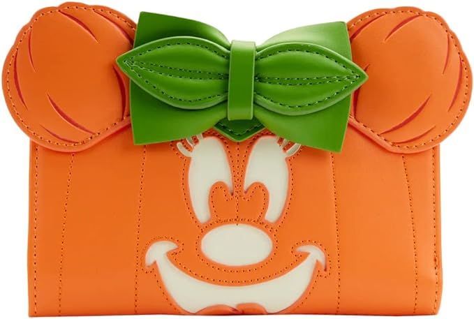 Loungefly Disney Minnie Mouse Glow in the Dark Pumpkin Flap Wallet | Amazon (US)