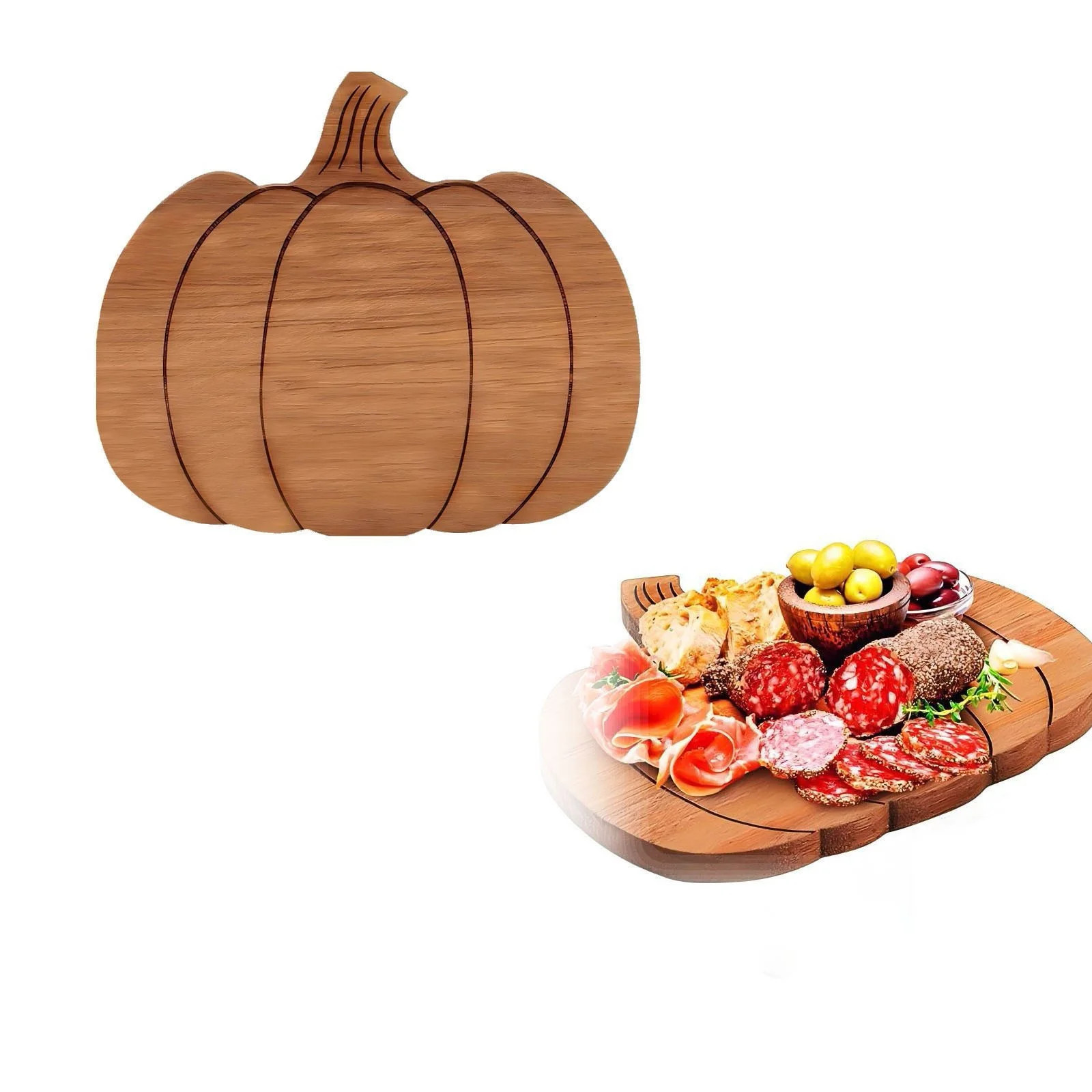 Large Cooking Utensils,Kitchen Pumpkin Cutting Board Halloween Charcuterie Wooden Boards Halloween Pumpkin Shaped Wood Cutting Board Cooked Wooden Board For Chopping Meat Vegetables Fall Kitche - Walmart.com | Walmart (US)