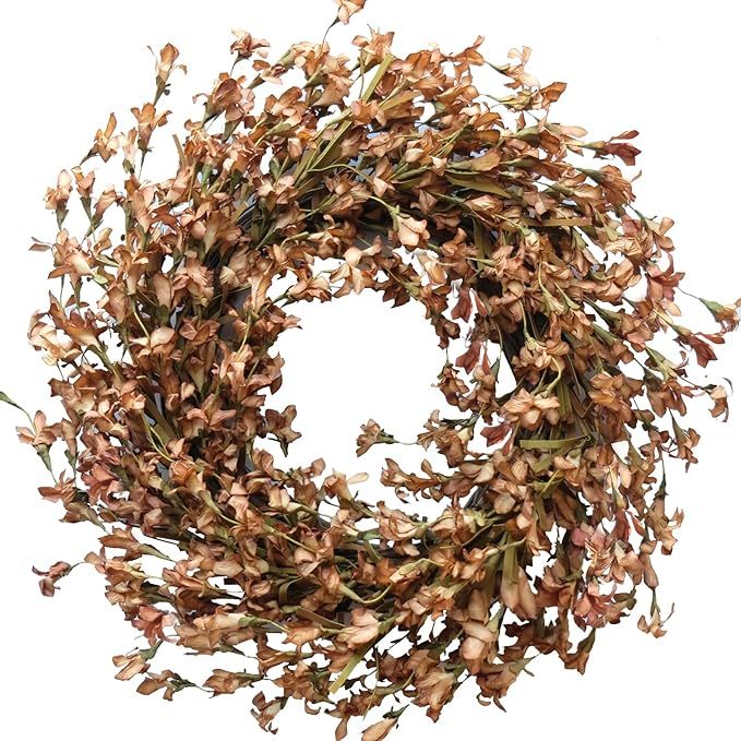 Bibelot Fall Wreath for Front Door, Artificial Forsythia Flower Wreath 18’’ Artificial Bloss... | Amazon (US)