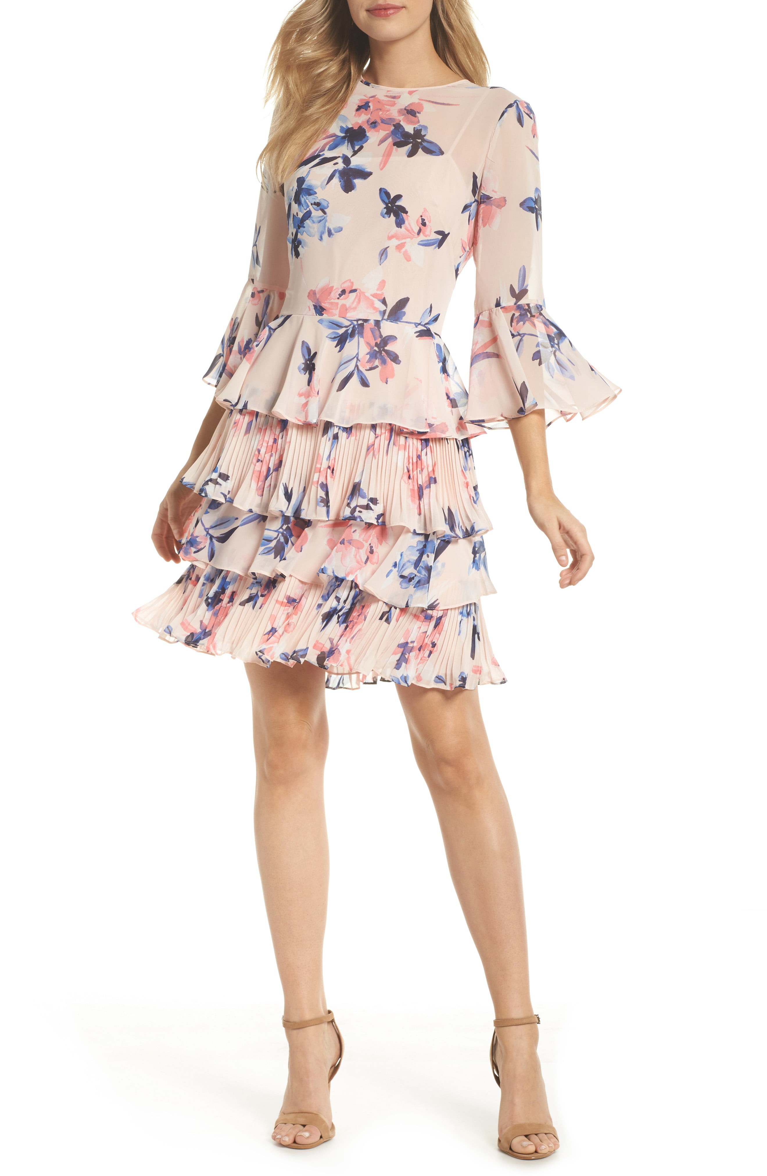 Bell Sleeve Tiered Dress | Nordstrom