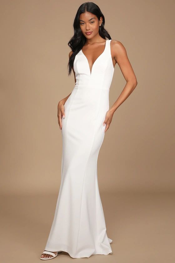 Love Galore White Mermaid Maxi Dress | Lulus (US)