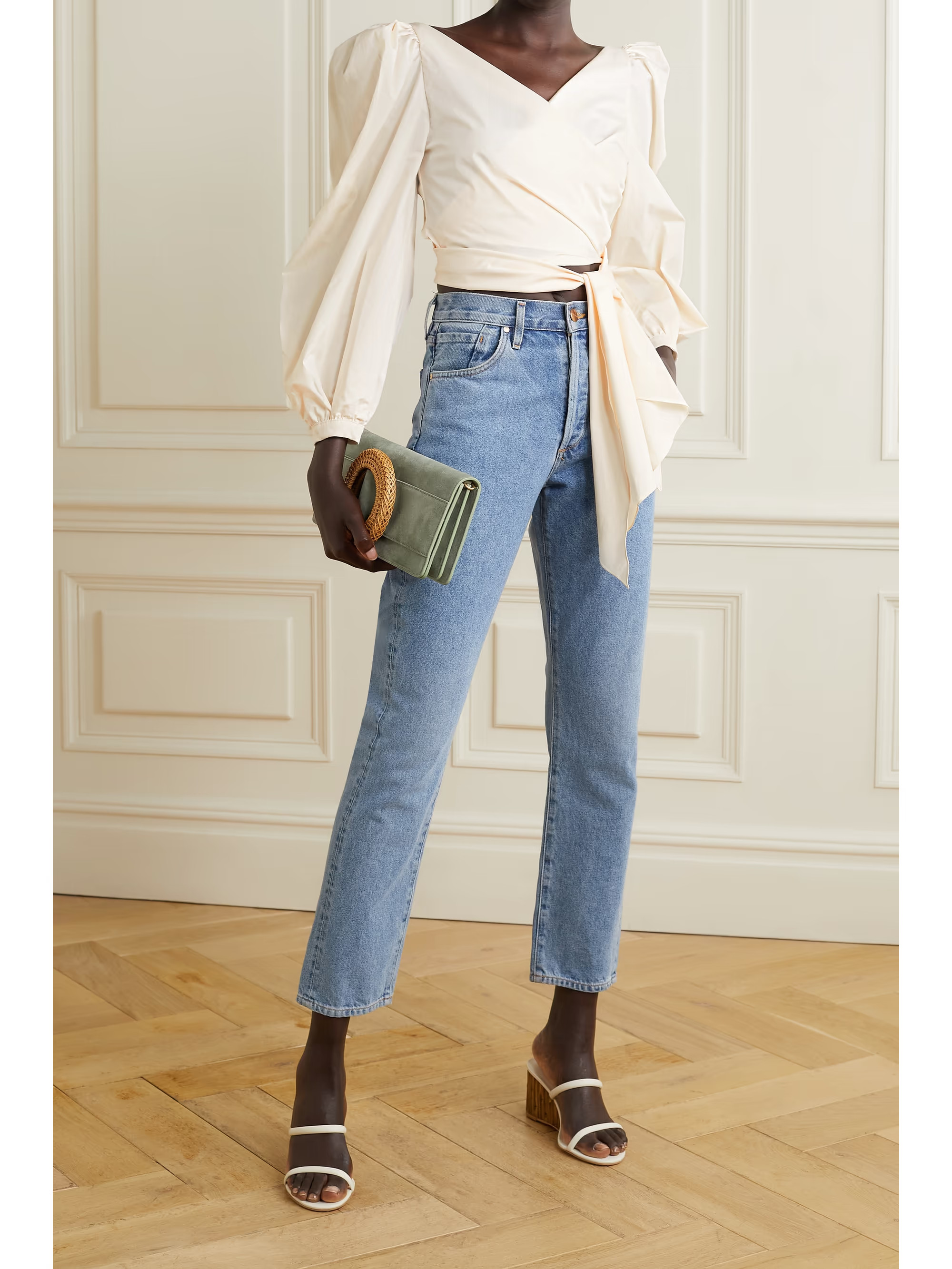 Isleta Del Sur cotton-blend poplin wrap top | NET-A-PORTER (US)