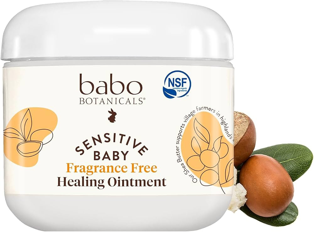 Babo Botanicals Sensitive Baby Fragrance-Free All Natural Healing Ointment - 99% Organic & 1% Col... | Amazon (US)