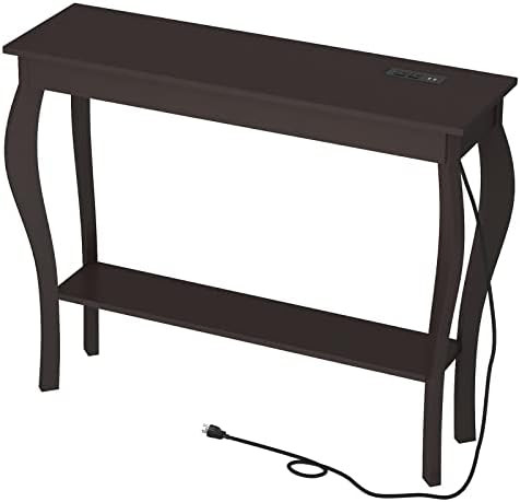 ChooChoo Narrow Console Table with Power Outlet, Chic Accent Sofa Table with USB Charging Station... | Amazon (US)