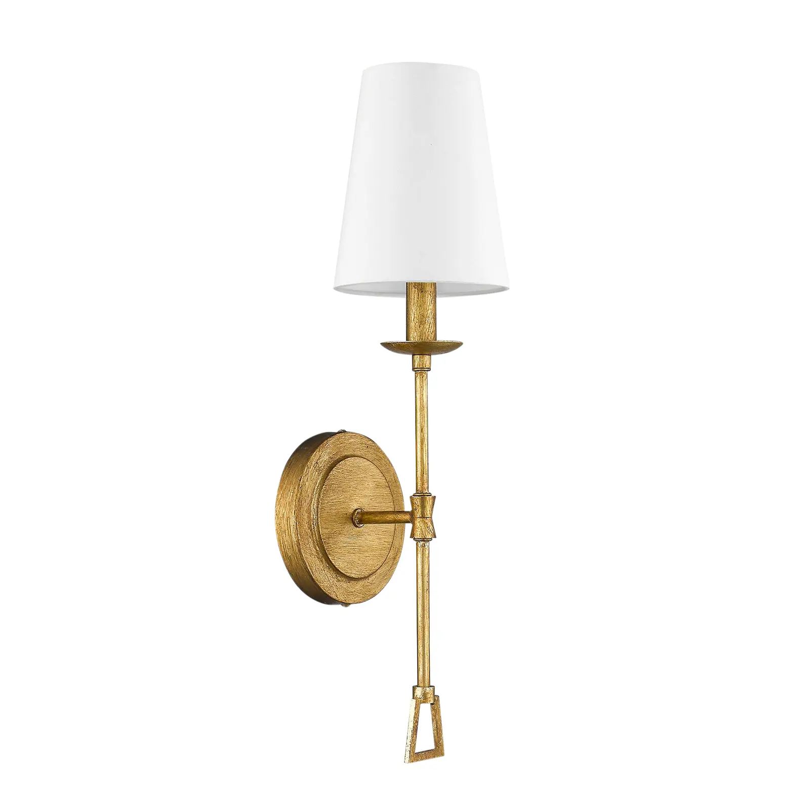 Ponce City 1 Light Sconce, Gilded Gold | Chairish