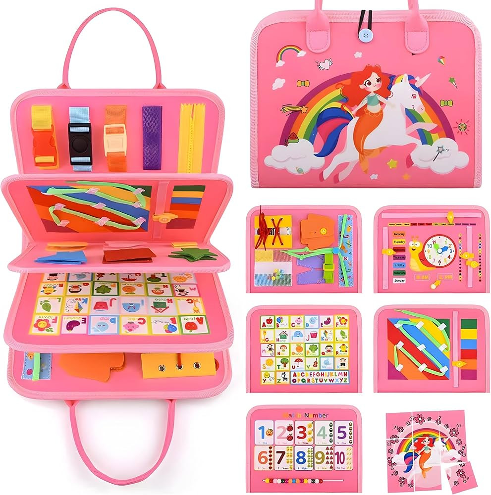 Amor gift Busy Board Book Montessori Toys for 1 2 3 4 Year Old Toddlers Sensory Learning Activity... | Amazon (US)