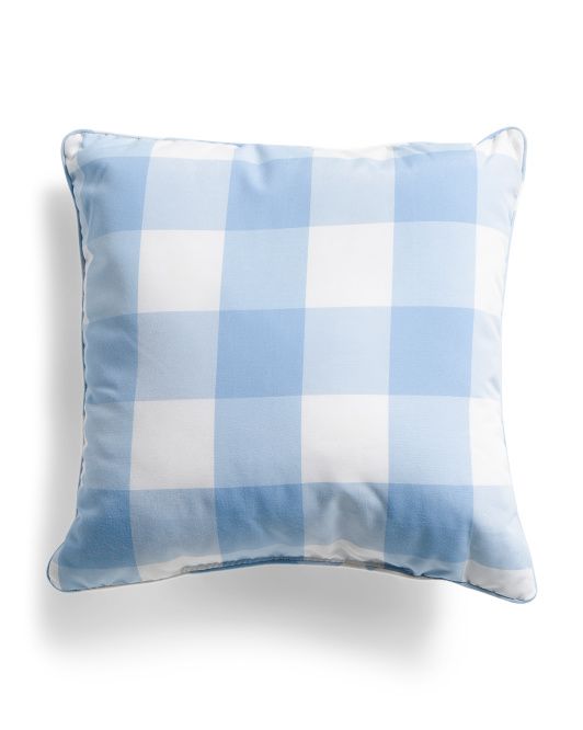 20x20 Indoor Outdoor Gingham Pillow | TJ Maxx