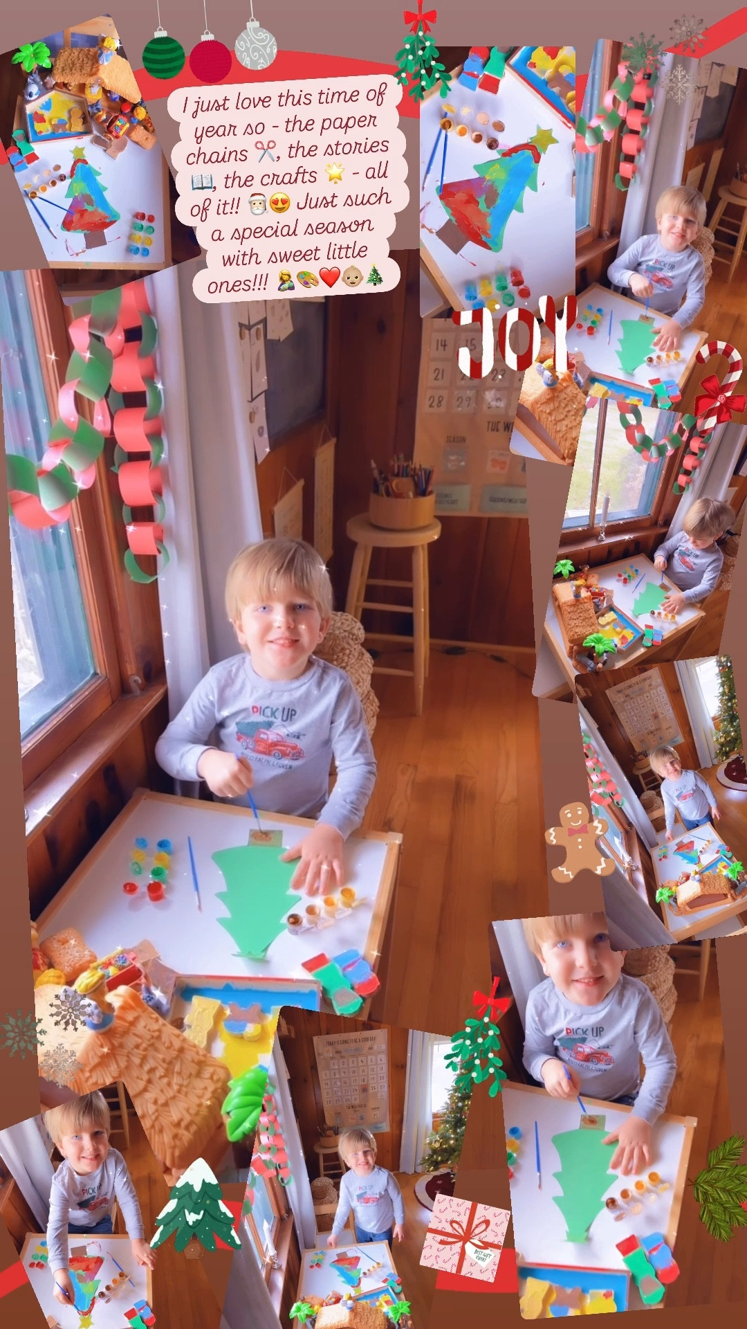 I just love this time of year so - the paper chains ✂️, the stories 📖, the crafts 🌟 - all of it!! 🎅🏻😍 Just such a special season with sweet little ones!!! 🤱🎨❤️👶🏼🎄