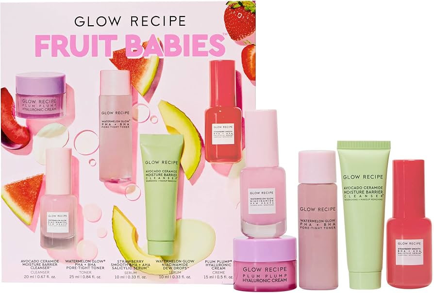 Glow Recipe - Fruit Babies Bestsellers Kit - Mini Travel Size Beauty Essentials - Avocado Foam Cl... | Amazon (US)