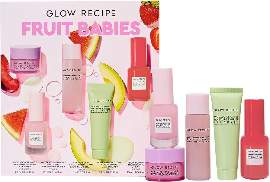 Glow Recipe - Fruit Babies Bestsellers Kit - Mini Travel Size Beauty Essentials - Avocado Foam Cl... | Amazon (US)