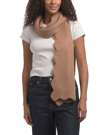 Yummy Yard Scalloped Scarf for Women | Polyester/Nylon/Viscose | Marshalls