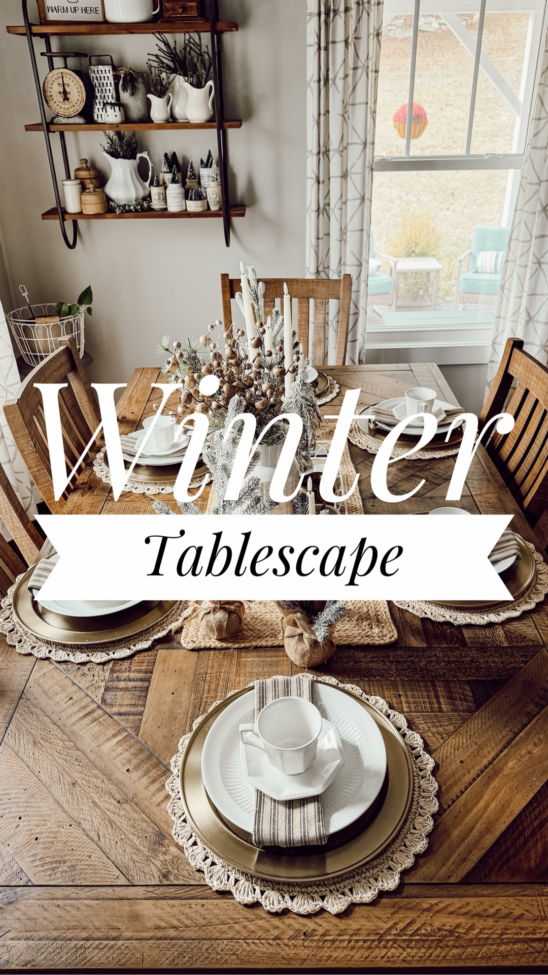 Sharing my New Year tablescape styled for winter ✨
I transitioned my Christmas tablescape by removing the red accents and keeping the antique gold touches for subtle New Year sparkle. Adding my favorite remote control candlesticks gives the table the perfect cozy glow for winter evenings 🕯️
Save this for winter table decor inspiration 🤍