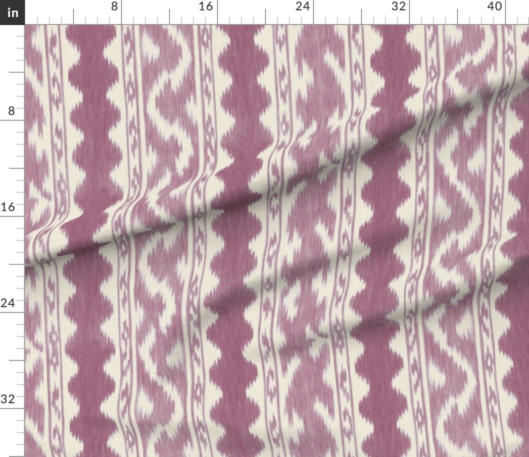 Fabric in Seaside Ikat Orchid | Spoonflower