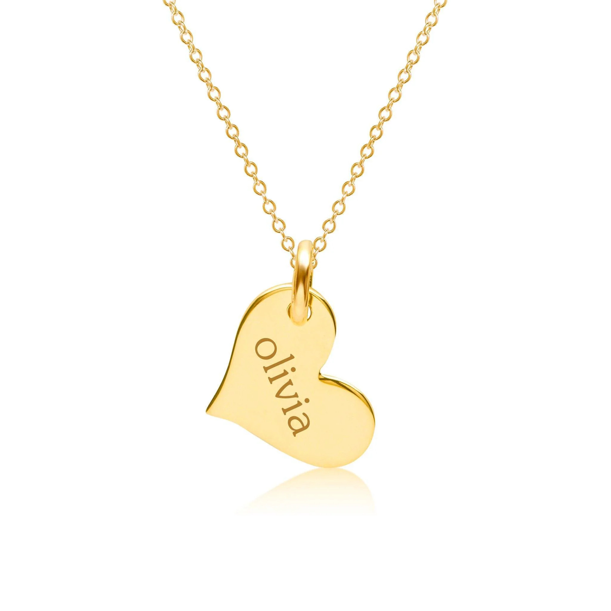 Gold Heart Necklace | Tiny Tags