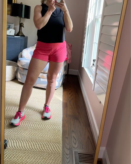 I love these hot pink workout shorts from Lululemon and the top is super flattering and lightweight for hot summer workouts. The longer length of the shorts is much appreciated for us moms! 

I have a size 6 in both. 

They both come in multiple colors if you click the links (even though a different color is showing below!)

I’m still on the hunt for a sports bra I like for low impact workouts that works well for my large chest while breastfeeding! 

#LTKVideo #LTKOver40 #LTKFitness
