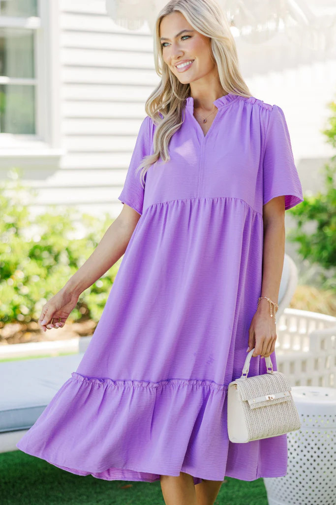 First And Foremost Purple Midi Dress | The Mint Julep Boutique