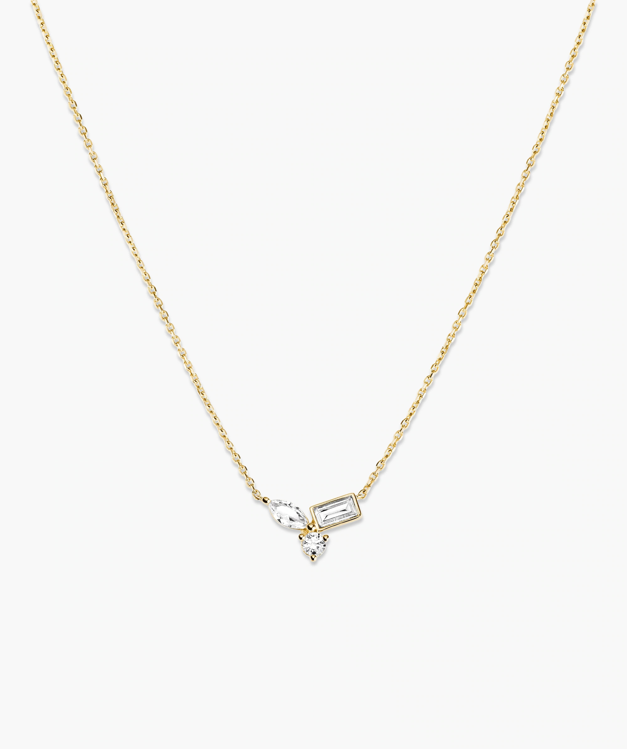 Lab Grown Sapphire Cluster Necklace | Mejuri Fine Crew