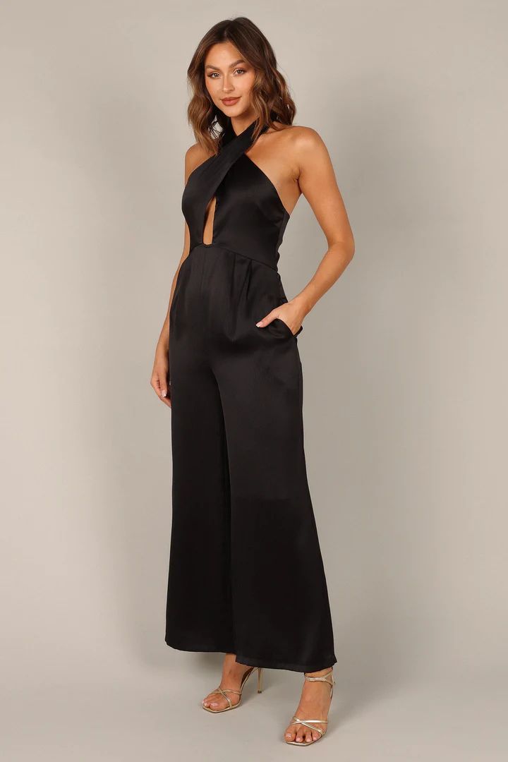 Dixie Halter Jumpsuit - Black | Petal & Pup (US)