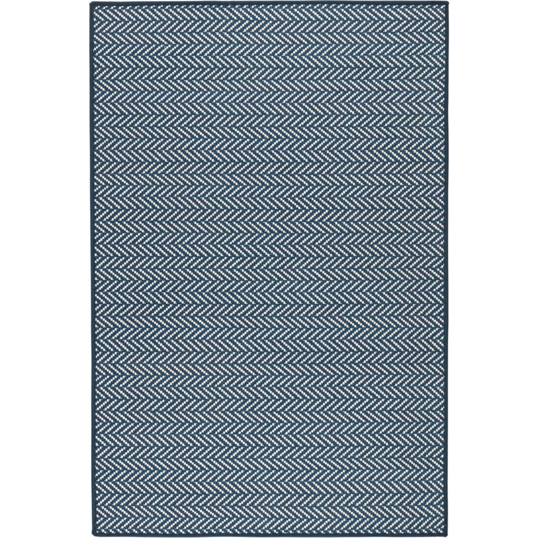 Annie Selke Dash & Albert Herringbone Machine Washable Rug, Navy, 7.6 x 9.6-ft | Chewy