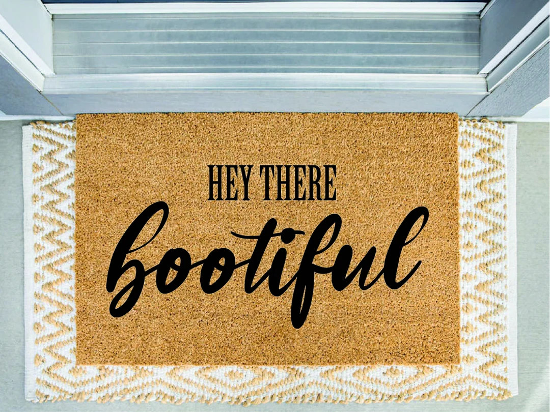 Hey There Bootiful Doormat, Halloween Welcome Mat, Fall Door Mat, Ghost Doormat, Outdoor Rug, Hal... | Etsy (US)