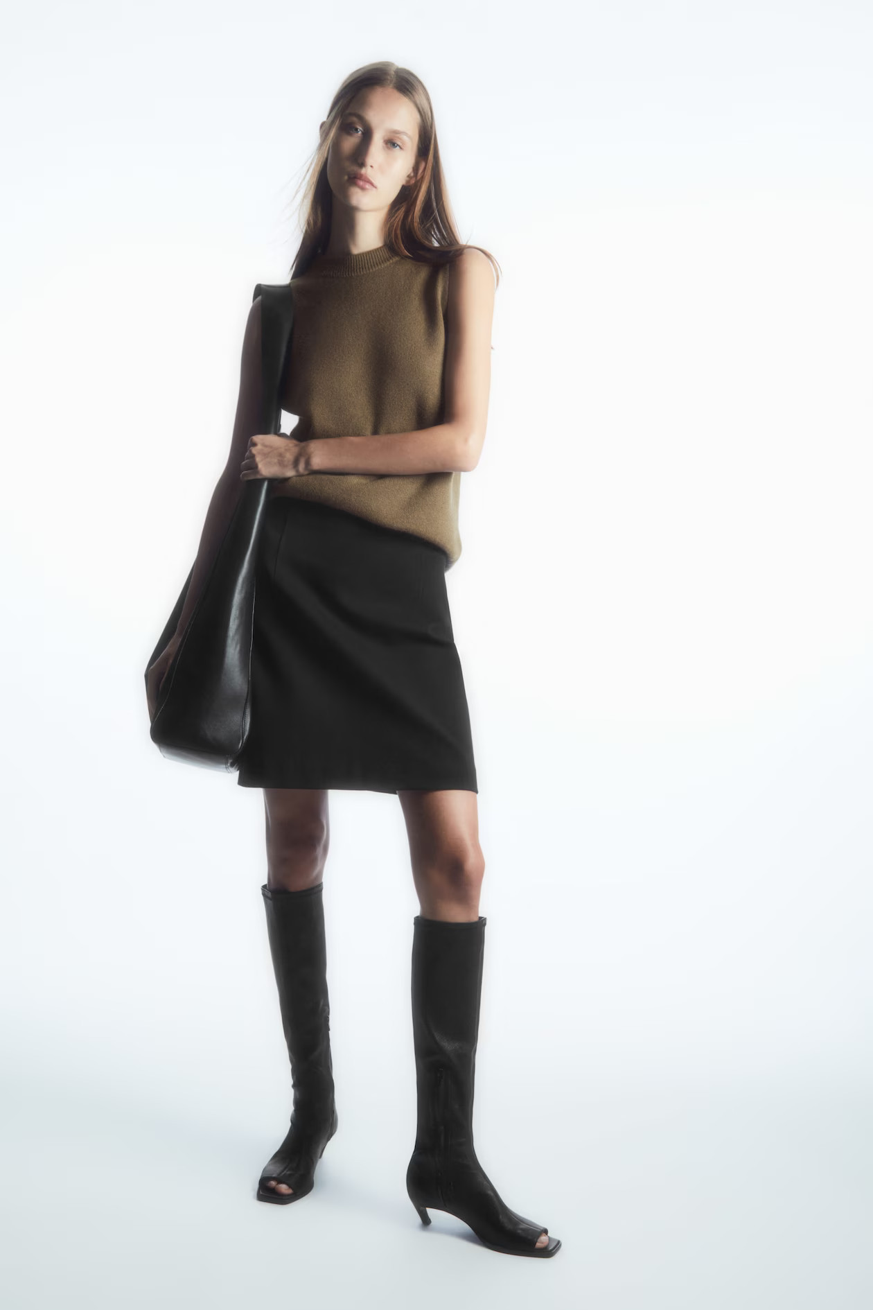 TWILL MINI SKIRT - BLACK | COS (EU)
