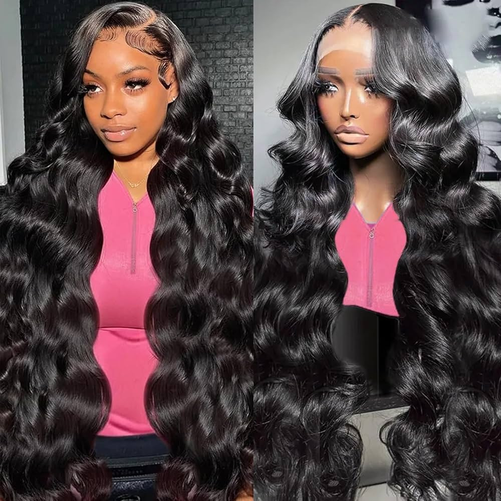 soul lady Body Wave Lace Front Wigs Human Hair 13x4 HD Transparent Frontal Wigs Human Hair Wigs f... | Amazon (US)