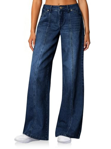 Cicy Bell Womens Wide Leg Jeans High Waisted Stretchy Baggy Denim Pants | Amazon (US)