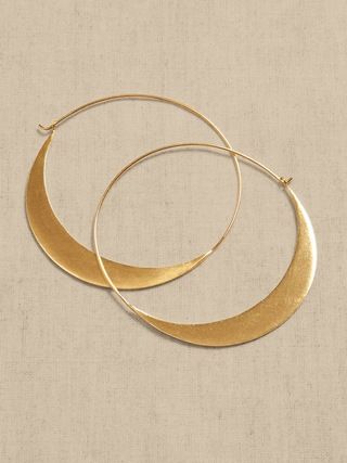 Large Crescent Hoop Earrings | Aureus + Argent | Banana Republic (US)