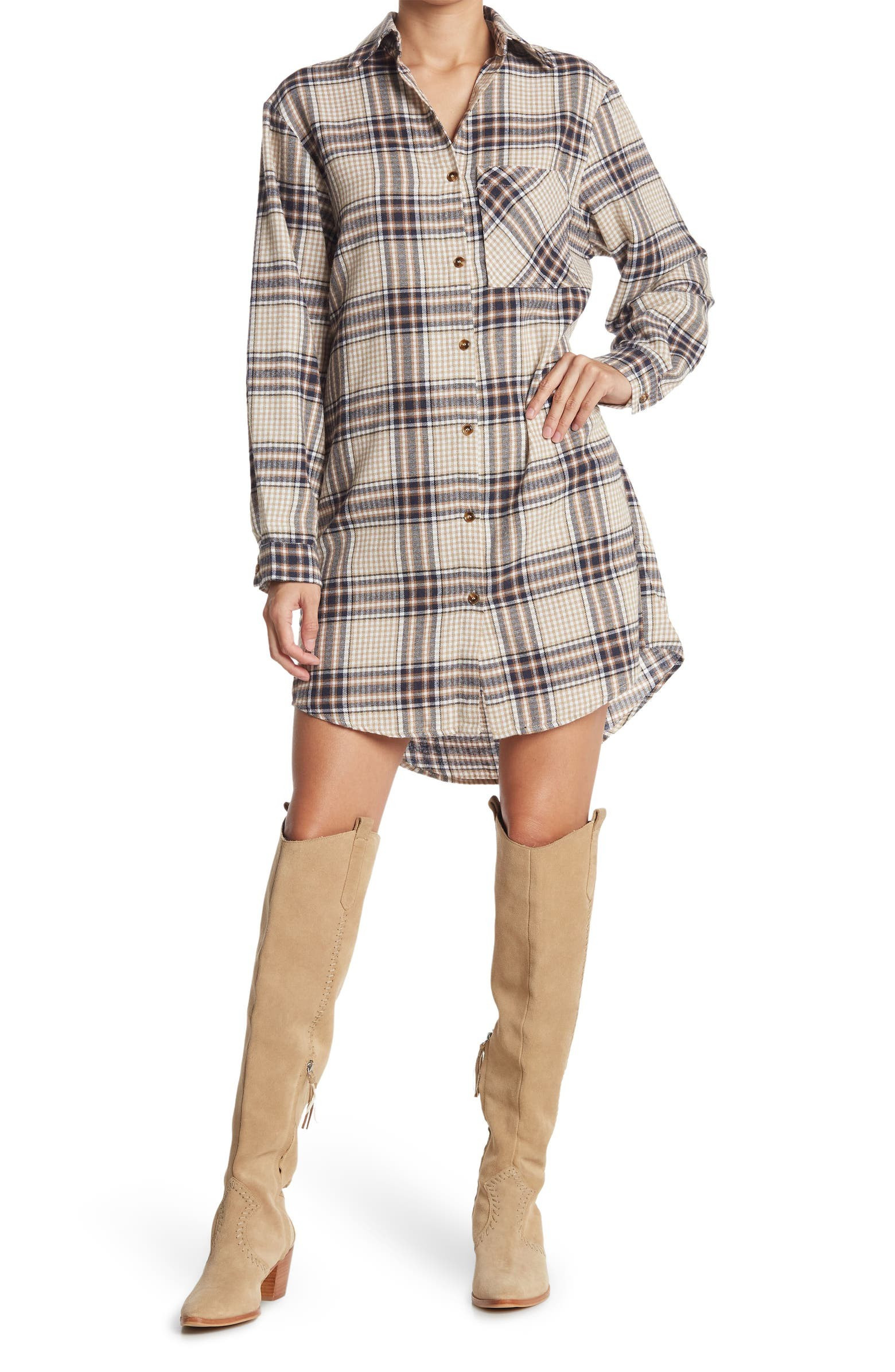 Plaid Collared Shirt Dress | Nordstromrack | Nordstrom Rack